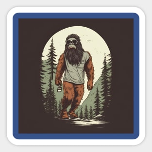 Dope Sasquatch in Nature Sticker